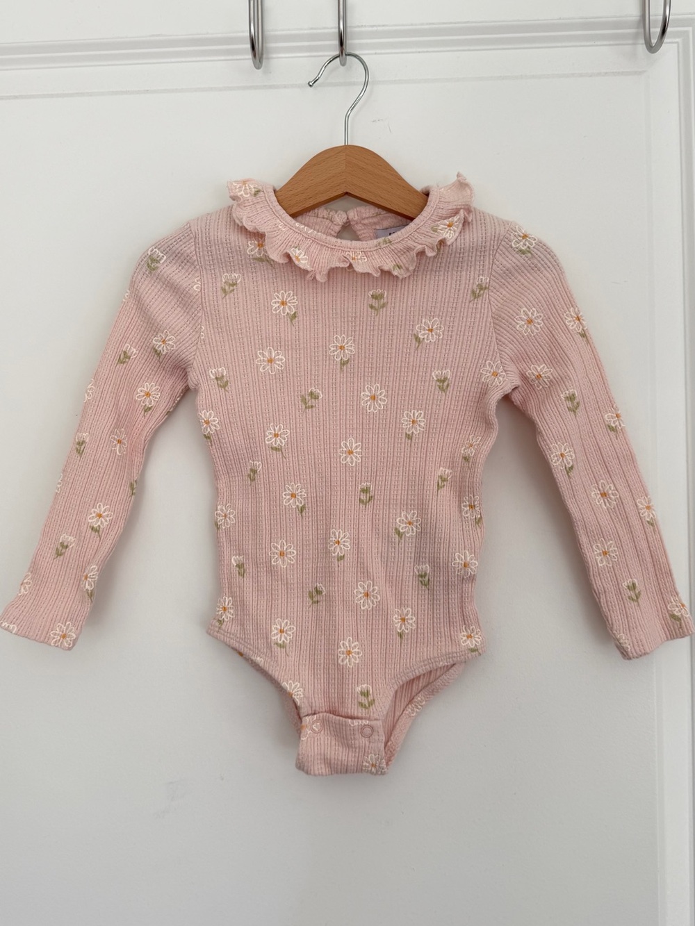 NEW 2T 3T 98cm toddler COTTON European brand bodysuit Pink Floral 24m